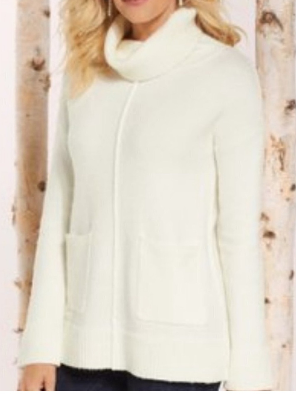 Soft Surroundings Mara turtleneck wool blend sweater SzL